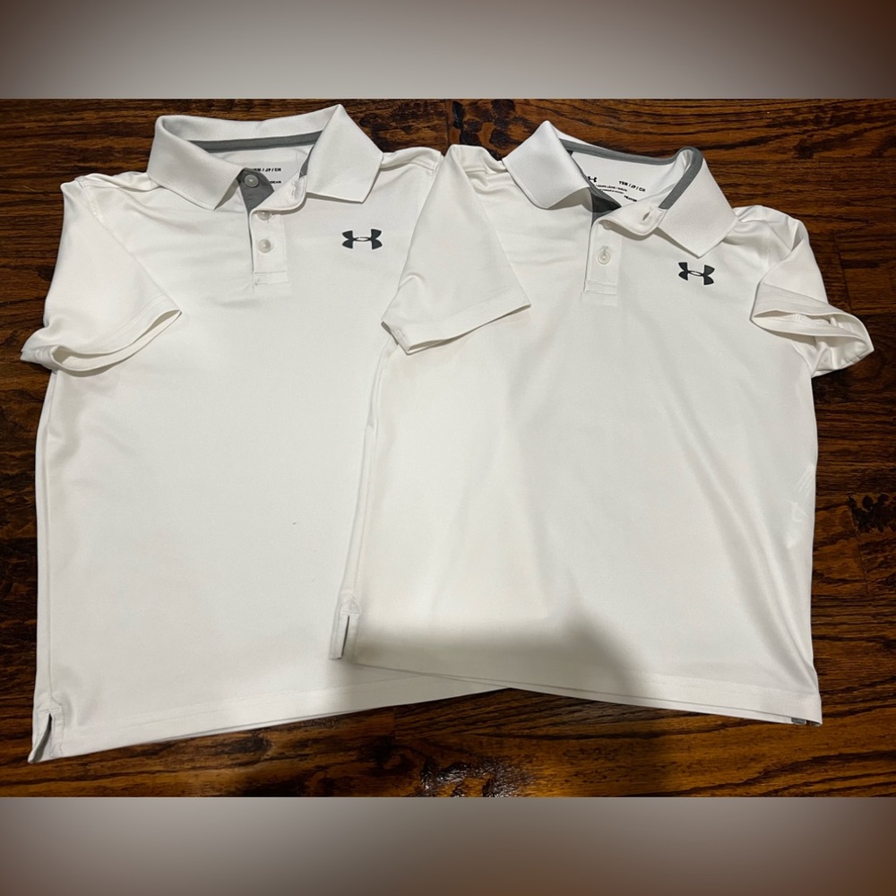 White Under Armor Golf Shirt Sz. S Bundle